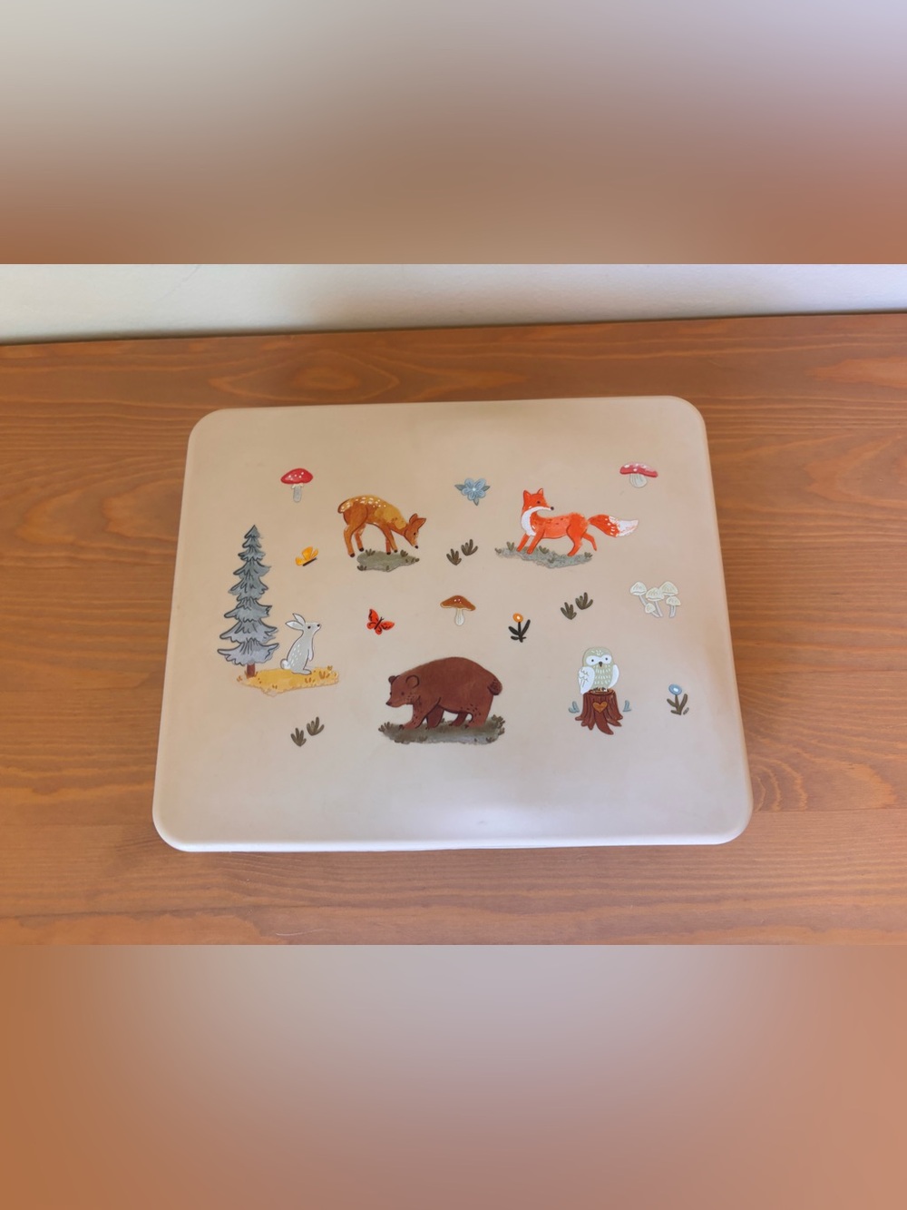 Austin Baby Company Silicone Bento Box Woodland Design lunch box snack BPA free
